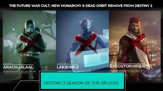 THE FUTURE WAR CULT, NEW MONARCHY & DEAD ORBIT REMOVE FROM DESTINY 2 | OSIRIS FLED THE TOWER