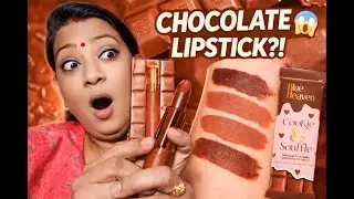 The Viral chocolate lipstick 😱 | Blue heaven cookie and crush lipsticks 💋 | Swatches & Review