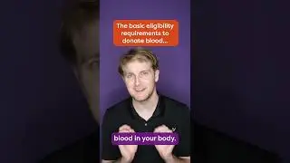 OVER HALF OF THE POPULATION IS ELIGIBLE TO DONATE BLOOD!