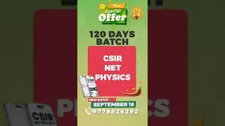 CSIR NET PHYSICS | 120 DAYS BATCH | OFFER ൻ്റെ കിടിലൻ ONAM | NET EXAM 2024
