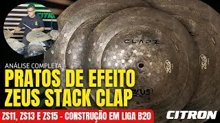 KIT DE PRATOS DE EFEITO ZEUS STACK CLAP ZS11, ZS13 E ZS15 | AN&Aacute;LISE COMPLETA
