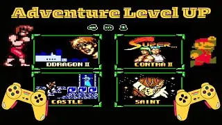 NES 4 in 1 Cartridge Gameplay : Retro Games Multi-Game Fun
