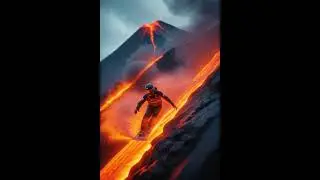 ASMR: Surfing the Lava Waves 🌋🔥 | The Sound of Chaos & Calm | Infinite Calm #shorts #asmr #nature