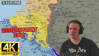 Frenchman Reacts To WW2 Western Front 1940 Animated Map