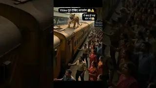 &lrm;🐯Patna Station Par Train Ke Upar Chadh Gaya Tiger 😱 | Shocking Moment | #shorts #trending #viral