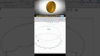 Bottle Cap SolidWorks 3d Modeling #solidworks #ytshorts #cad #shorts #3d #solidworkstutorial