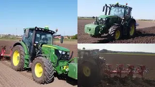 Pfl&uuml;gen mit JOHN DEERE 6130R + AGRO-MASZ PO4
