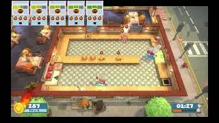 Overcooked! AYCE Story 1, 1-1, solo, 4 stars