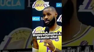 Lebron Says Bronny Is Staying In L.A. 🏀👑#lebronjames #lebron #bronnyjames #ai #nba #shorts