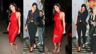 RED HOT! KYLIE AND KENDALL JENNER SPOTTED AT OBB MEDIA PARTY IN LA.