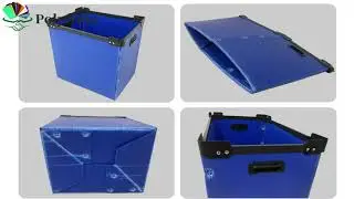 Factory direct sales blue foldable corrugated plastic box - Polyflute