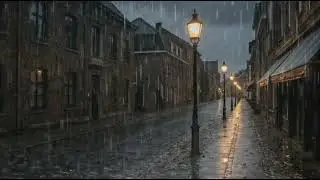 Rainfall in a Sleeping Old Town 🌧️ | Empty Street Rain ASMR at Night | Quiet Point 