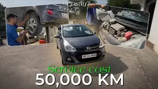 Grand i10 50,000 KM Full Car Service 🔧 | Complete Service Center Tour + Cost Breakdown!