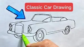 How To Draw a Car | Drawing a Classic Convertible Sports Car