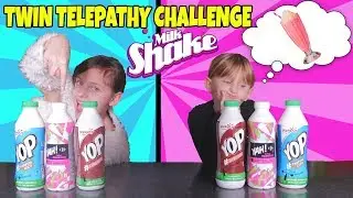 Twin Telepathy Milkshake Challenge!! • Studio Bubble Tea Milk Shake Challenge