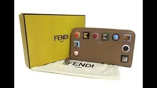Fendi Rainbow Collection Full Zip Women's Leather Wallet Tan