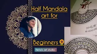 ✨❄️🌼Half Mandala Therapy Series With Neha🙃 #viral #art #mandalaart #folkart #yt  @nehas_art.studio 