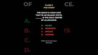Class 9 Pak Studies Chapter 1 MCQ 2