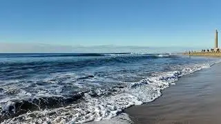 Wellen in Zeitlupe am 31.12.25 ... am Strand von Maspalomas bei Flut mit Musik 3