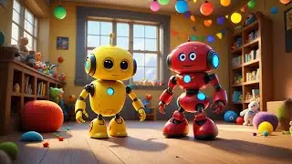 Four Toy Robots Beep and Zoom | Fun Robot Song for Kids | Nursery Rhymes and Baby Songs