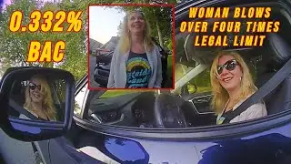 Woman Blows Over FOUR TIMES LEGAL LIMIT (0.332% BAC) after DWI Arrest