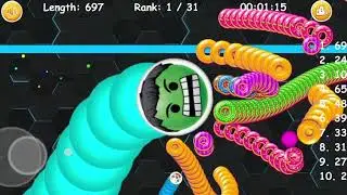 Worms zone io !! Cacing Besar Superhero Karakter Hulk !! Slither Snake Giant #98917