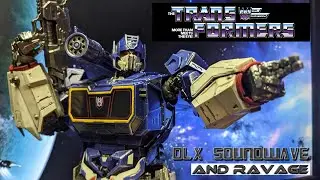 Soundwave and Ravage Transformers Unboxing and Review of the DLX Collectible Figure by Threezero