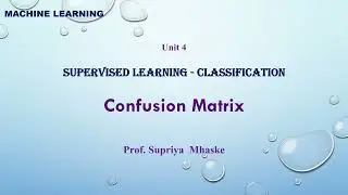 Machine learning - Confusion Matrix 