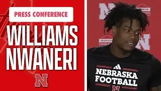 Nebraska Football DL Williams Nwaneri meets with the media following 59-7 win over HCU
