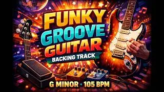 Funky Groove Guitar Backing Track in G Minor (105 BPM) | Fun Jam Track for Guitar or Bass