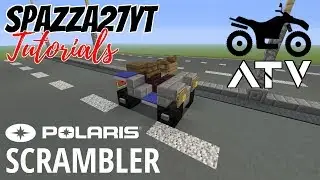 Minecraft Polaris Scrambler ATV 4 wheeler Quad Tutorial
