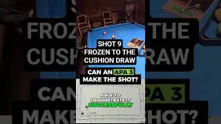 Shot 9 &ndash; Frozen to the Cushion Draw Shot 🎯 #BilliardsFail