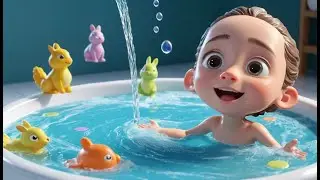 Splish, Splash, A Rainbow Bath | Colorful Bath Time Rhyme for Kids | Rhymes & Songs for Children