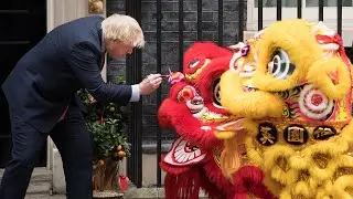 Boris Johnson celebrates Chinese New Year and 'paints eyes of dragons' at Downing Street