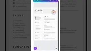 #shorts create Resume in mobile Easy tamil