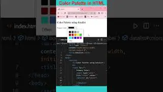 HTML5 tips - Color Palette using datalist #shorts #html5 #tipsandtricks
