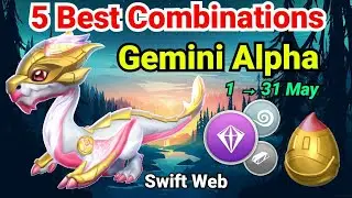 New DOTM | Gemini Alpha Dragon | How to Breed | 5 Best Combinations | Dragon Mania Legends | Dml