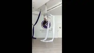 Aerial Silk Butterfly Drop with Sarah Jones - @sarah_polefitdubai