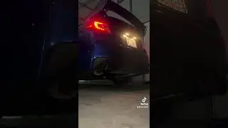 New exhaust on the 2016 Subaru WRX. Had to clean some extra out of the mufflers. @Subaru