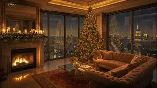 Smooth Romantic Jazz — Cozy Winter Fireplace Ambience