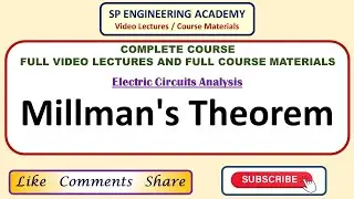 ECA 13 - Complete Course - Electric Circuit Analysis - Millman's Theorem