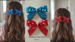 Perls Bow Hair Clip Making🎀🎀🎀🎀🎀🎀##handmadeseller ##hairclips ##trendingvideo @anjanaweerakkodi8264 