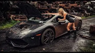 Restoring a heavily rusted Lamborghini Hurac&aacute;n from an old car yard: Full Process