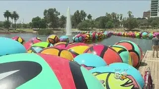 Colorful Art Display Debuts At MacArthur Park Lake
