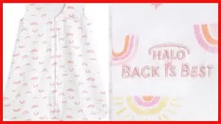 Great product -  HALO Sleepsack 100% Cotton Muslin Wearable Blanket, TOG 0.5, Sunshine Rainbows, Lar