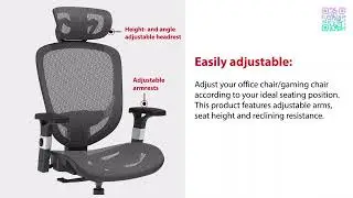 Ergonomic Mesh Swivel Task Chair  Adjustable Black Office Chair with Breathable Mesh and Good Lumbar