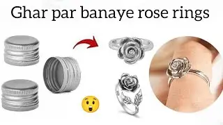 Diy Homemade rose ring 😍🥰/Ghar par banaye rose ring/diy rose/#diy#homemade#rose#rings