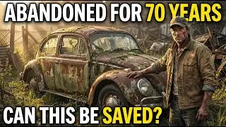 ASMR Car Restoration &ndash; Reviving a Rusted 1955 Volkswagen Beetle Oval Window