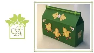 Easter Treat Box with Easter Chick Bunting (An A5  Milk Carton Gift Box)