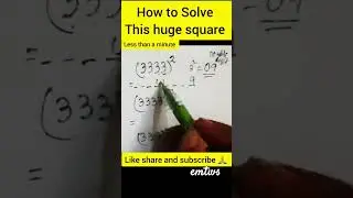 big numbers square trick special cases #squaretrick #fastmathtricks #oneminutemath